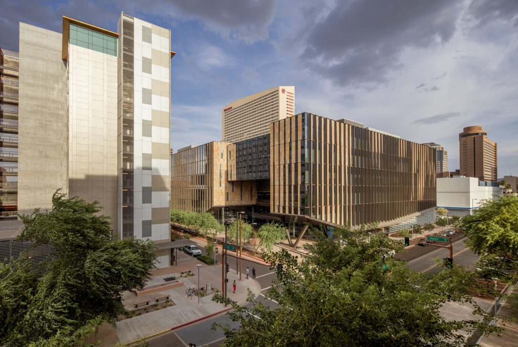 Northwest corner of the Beus Center for Law and Society